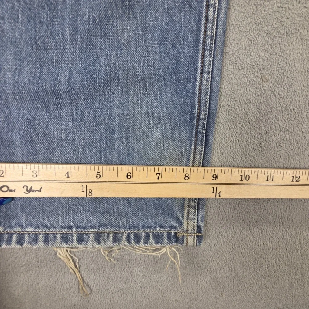 Diesel Jeans Mens 32x34 Blue Larkee Regular Straight Light Wash Button Fly 0073P